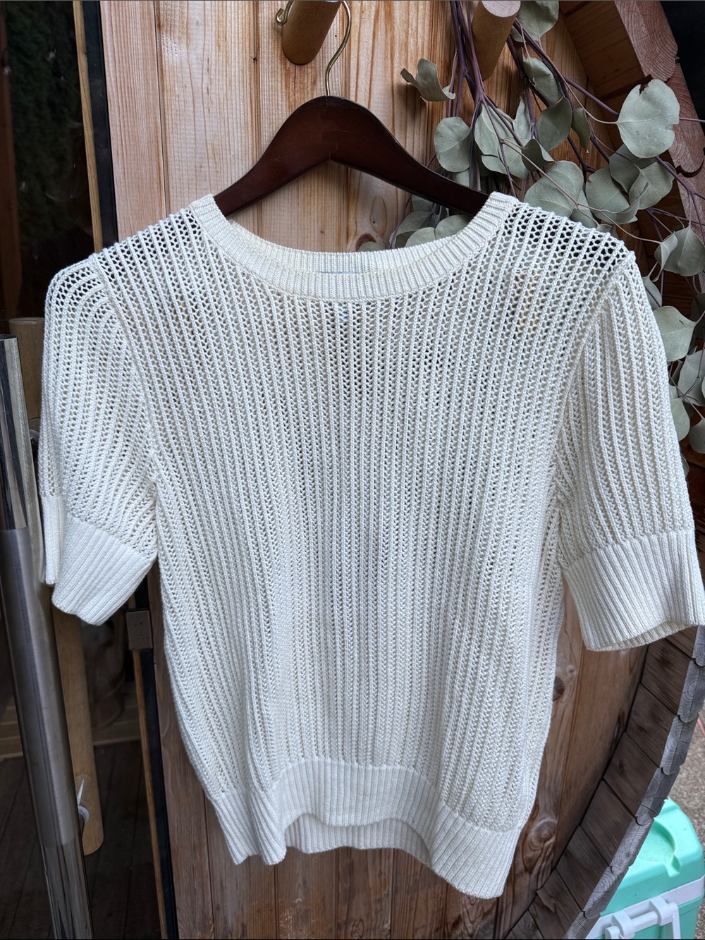 Women’s And Other Stories Cream Short-Sleeve Knit Sweater